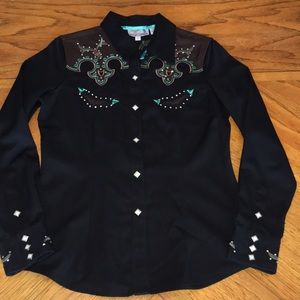 Panhandle Slim Embellished Western Button Down